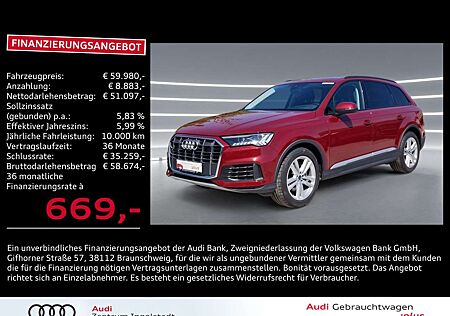 Audi Q7 45 TDI qu LASER Allradlenk. AHK Luft HuD 20"