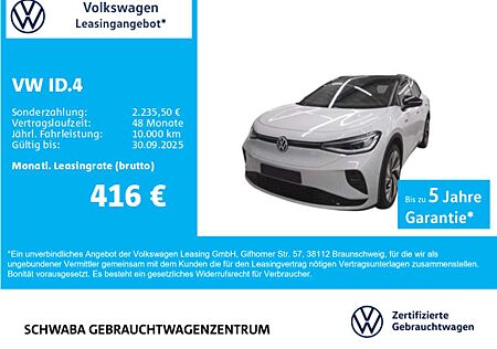VW ID.4 Volkswagen GTX 4motion *ACC*PANO*AHK*Wärmep*KAM*8-fach