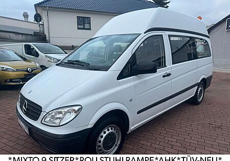 Mercedes-Benz Vito HOCH&LANG*MIXTO 9 SITZE*ROLLSTUHLRAMPE*TÜV*