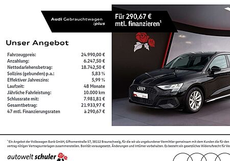 Audi A3 Sportback 35 1.5 TFSI S-tronic LED SHZ CarPlay GR