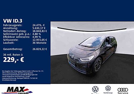 VW ID.3 Volkswagen PRO PERFORMANCE MAX IQLIGHT+AR HUD+PANO+NAV