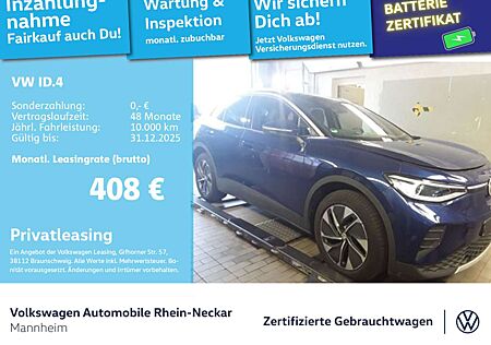 VW ID.4 Volkswagen Pure 125kW GAR2030 Navi PDC IQ Light Wärmep
