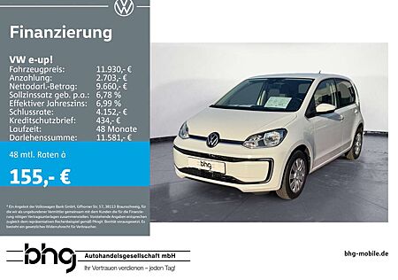 VW e-up! Volkswagen e-up! PDC hinten GRA Kamera Bluetooth DAB 36,8 K