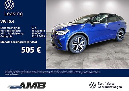 VW ID.4 Volkswagen GTX 77kWh/AHK/Navi/Pano/Wärmepumpe/01.30Gar
