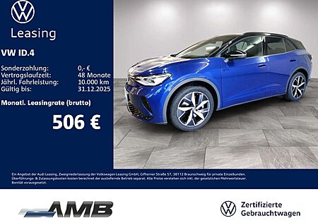 VW ID.4 Volkswagen GTX 77kWh/AHK/Navi/Pano/Wärmepumpe/01.30Gar