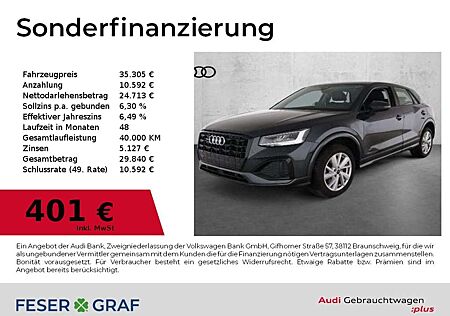 Audi Q2 40 TFSI q. Leder/ACC Fahren+Parken/Opt-Schwarz/17