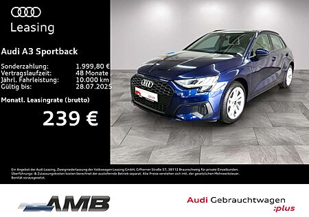 Audi A3 40 TFSI e LED/vC+/Nav+/RFK/03.29Gar