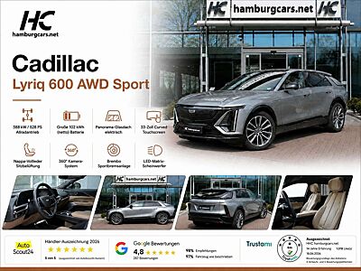 Cadillac Lyriq 600 AWD Sport  Vollausstat. Panoramadach AKG So...