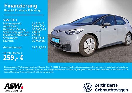 VW ID.3 Volkswagen Pro LED Navi PDC Wärmepumpe SHZ Stdhzg