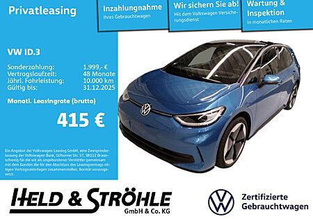 VW ID.3 Volkswagen Pro S 170 kW MATRIX NAVPRO 360°KAM H/K WÄPU