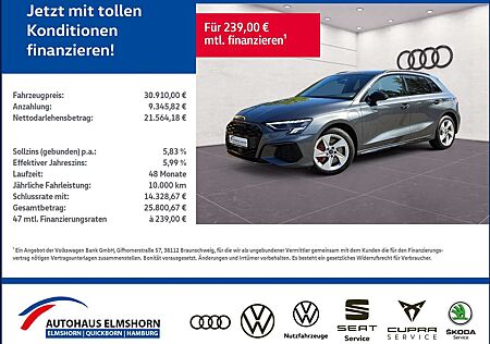 Audi A3 Sportback S line 45 TFSIe S tronic NAV LED APP GJ