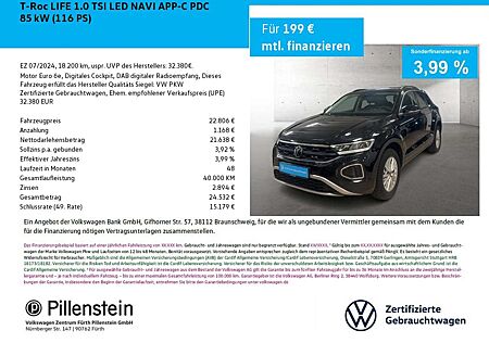 VW T-Roc Volkswagen LIFE 1.0 TSI LED NAVI APP-C PDC