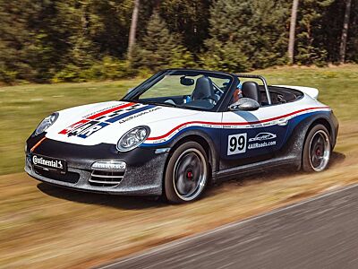 Porsche 997 Carrera 4S Cabrio: speedART Offroad-Safari-Dakar-Umbau, Höherlegung, Überrollbügel, 2x Radsatz, Klappe, PDK, Hardtop, TÜV