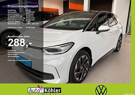 VW ID.3 Volkswagen Pro Batterie 62 kWh (brutto) Matrix+CCS+ACC+PDC+AH