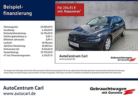 VW Passat Variant Volkswagen Basis 2.0TDI DSG Navi/RFK/SHZ/Carplay KLIMA LED