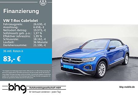 VW T-Roc Volkswagen 1.0 TSI Style Rückfahrkamera `Re