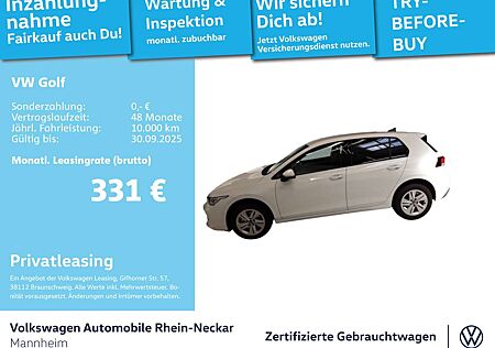 VW Golf Volkswagen VIII 1.5 eTSI Life DSG GAR 2029 App-Connect