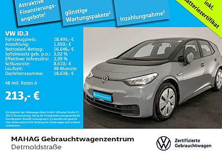 VW ID.3 Volkswagen Pure CITY WÄREMPUMPE CCS NaviPro LED 1-Gang