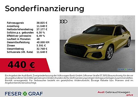 Audi A3 45 TFSI e S line Ext/Matrix/HuD/Design Sel/18 Zoll