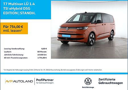 VW T7 Multivan Volkswagen LÜ 1.4 TSI eHybrid DSG EDITION | STANDH. | STANDH
