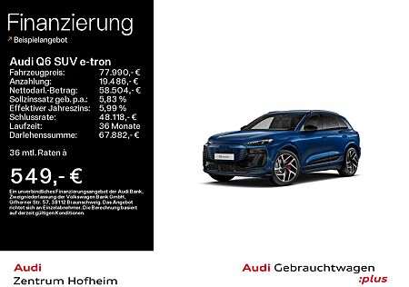 Audi Q6 e-tron Q6 55 qu S line edition one blue*EUPE