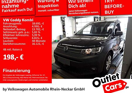 VW Caddy Volkswagen 2.0 TDI Klima PDC Navi ACC 5-Sitzer