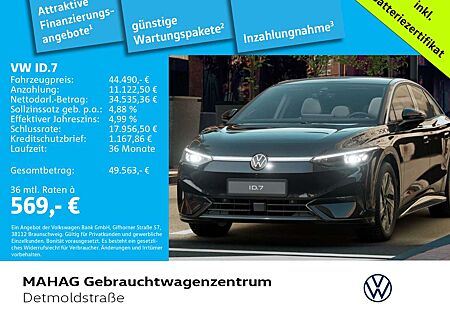 VW ID.7 Volkswagen Pro 210 kW WärmePu CCS AHK IQ.Light Navi "S