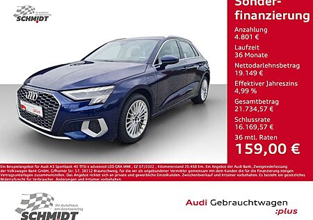Audi A3 Sportback 40 TFSI e advanced LED GRA MMI