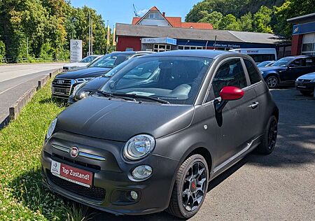 Fiat 500 S SPORT MATT SCHWARZ nur 59tKM Zahnriem. NEU