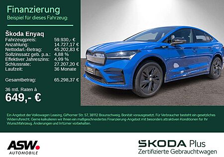 Skoda Enyaq RS Lounge LED Nav 360° Pano HUD ACC Canton