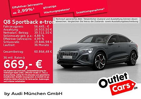 Audi Q8 e-tron 55 qu. S line UPE: 116" Pano