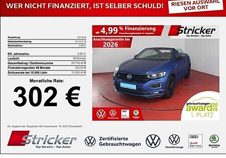 VW T-Roc Volkswagen Cabriolet R-Line Edition blue 1.5TSI DSG 302,-ohn