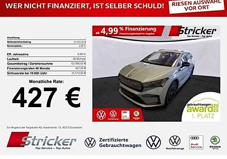 Skoda Enyaq iV80x L&K 427,-ohne Anzahlung AHK Pano Wärmepumpe