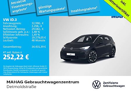 VW ID.3 Volkswagen Pro CCS LED Navi ParkAssist+ RearView 1-Gan