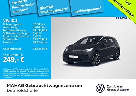VW ID.3 Volkswagen Pro CCS LED Navi ParkAssist+ RearView 1-Gan