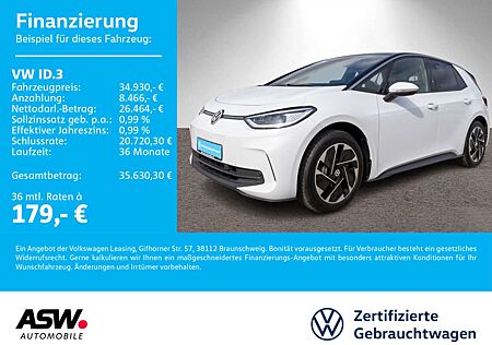 VW ID.3 Volkswagen Pro electric LED NAVI AHK WÄRMEPUMPE ACC