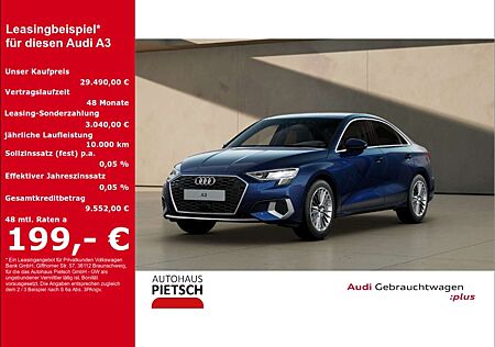 Audi A3 Limo 35 TFSI advanced Parklenk Sitzheizung
