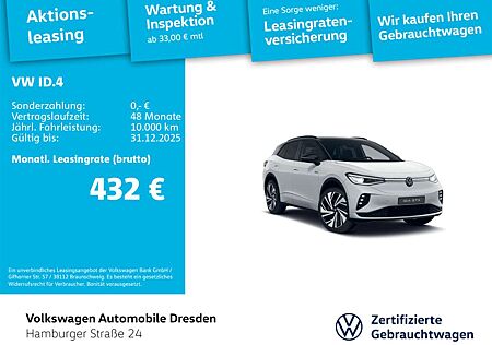 VW ID.4 Volkswagen GTX IQ AHZV PANO AREA TRAVEL HARMAN AR-HUD