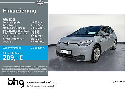VW ID.3 Volkswagen Pure Navi; LED; PDC