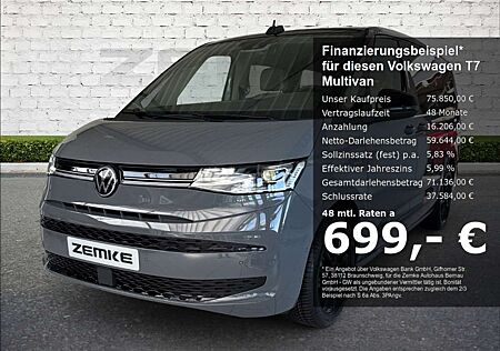 VW T7 Multivan Volkswagen Edition 2,0 TSI DSG LÜ Leder Navi StandHZG AHK-kla