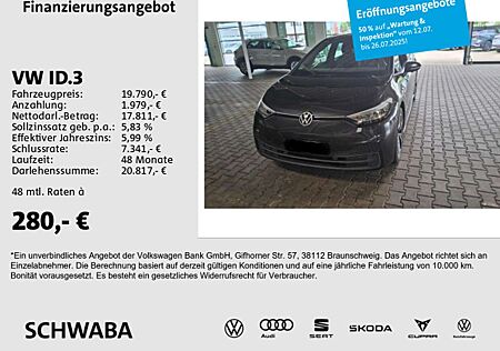 VW ID.3 Volkswagen Pro *ACC*VIRTUAL*NAVI*LED*LANE*FRONT*19''*