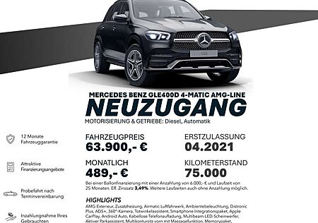Mercedes-Benz GLE 400 D/AMG-LINE/4MATIC/STH/AIRM/DISTRO+/PANO/
