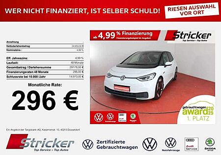 VW ID.3 Volkswagen Pro S 150/77 296,-ohne Anzahlung App-Connect Navi