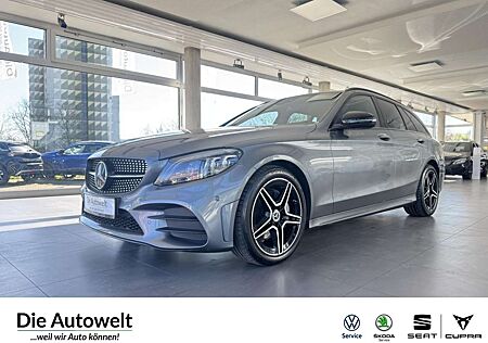 Mercedes-Benz C 200 AMG-LINE AUT. NAVI LED GRA AHK LEDER R-KAM