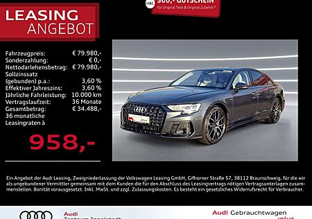 Audi A8 50 TDI qu 2x S line HD-MATRIX STHZG Raute 20"