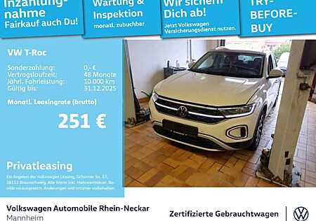 VW T-Roc Volkswagen 1.0 TSI Style App-Connect Kamera Matrix LE