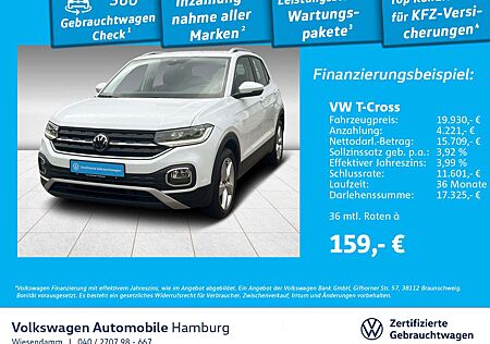 VW T-Cross Volkswagen 1.0 TSI Style Kamera Klima Navi Sitzhzg