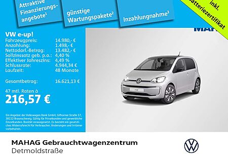 VW e-up! Volkswagen e-up! 61kW STYLE Kamera Sitzhz GRA