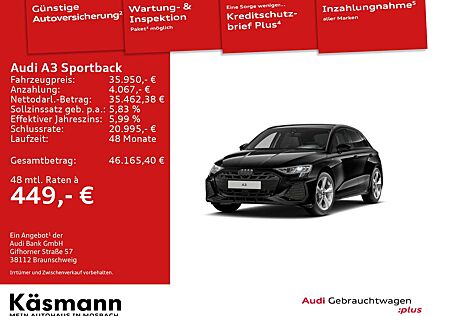 Audi A3 S line 35TFSI ACC NAV KAM SHZ