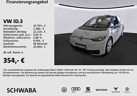 VW ID.3 Volkswagen Pro Performance Batt-Kap 62 kW/h LED*8-fach